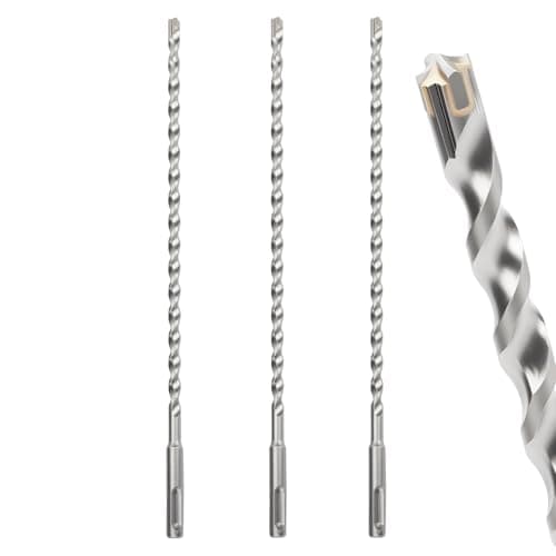 Image of MOXPIFY 8mm Masonry Drill Bit 310mm Long, Hammer SDS Drill Bit for Reinforced Concrete, Brick Walls, SDS Plus Shank (8mm x 310mm x 3)