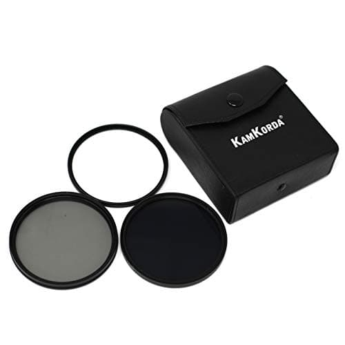 Image of KamKorda Lens Filter Kit 77mm for Nikon, Canon and other branded DSLR Camera Lens 1x UV Filter / 1x Circular Polarizer Filter / 1x Neutral Density NDX8 Filter - Includes Storage Case Pouch