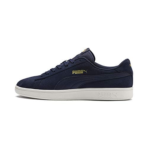 Image of Puma Smash V2, Unisex Adults’ Trainers, Blue (Peacoat-Puma Team Gold-Whisper White 24), 6 (39 EU)))