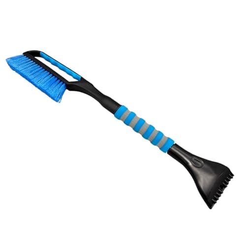 Image of Simply Auto Collapsable Snow Brush, 2-in-1 Telescopic Handle, Ice Scraper and Brush Combo for Car Winter Maintenance