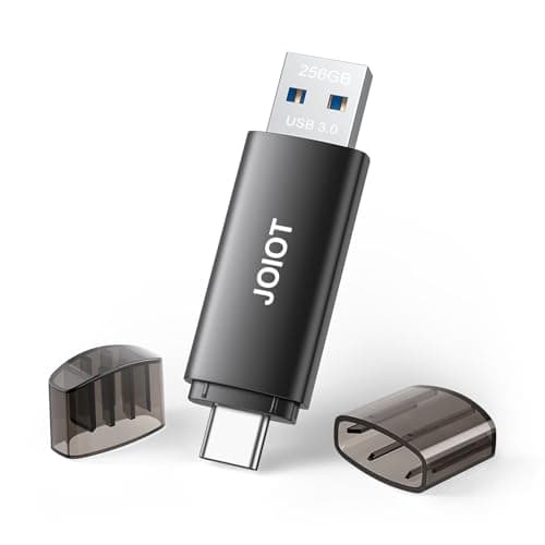 Image of JOIOT 256GB Memory Stick Dual-Interface USB-A and Type-C 3.0 Flash Drive USB C Stick Thumb Drive for Smartphone Tablet Computer Mac iPhone 15, Black