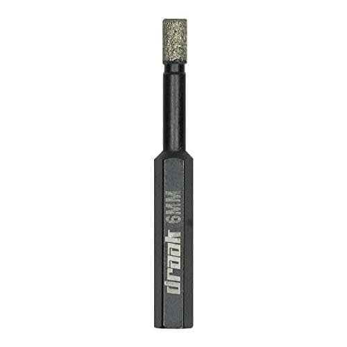 Image of Draak Dry Diamond Drill Bit 6mm Wax Filled for The Toughest Materials Including Marble, Granite, Porcelain, Ceramic & Glass Tiles Vacuum Brazed Porcelain 5