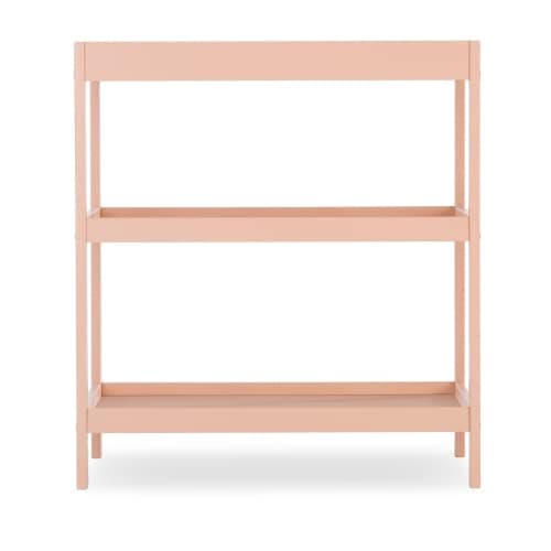 Image of CuddleCo Nola Baby Changing Table - Blush Pink Baby Changing Unit with 2 Large Shelves, Open Storage Space, Sustainable, Raised Sides for Safety, Suitable for Children Up to 11kg