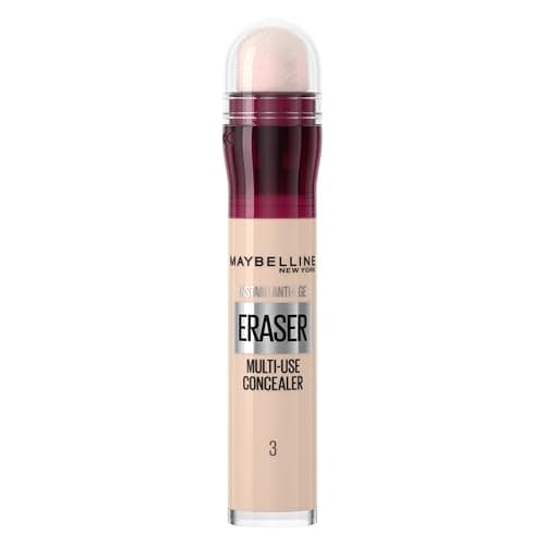 Image of Maybelline Instant Anti-Age Eraser Eye Concealer for Face, Dark Circles, Blemish & Fine Lines Concealer, Full Coverage, Dermatologist Tested, Suitable for Sensitive Skin, Shade: 03 Fair