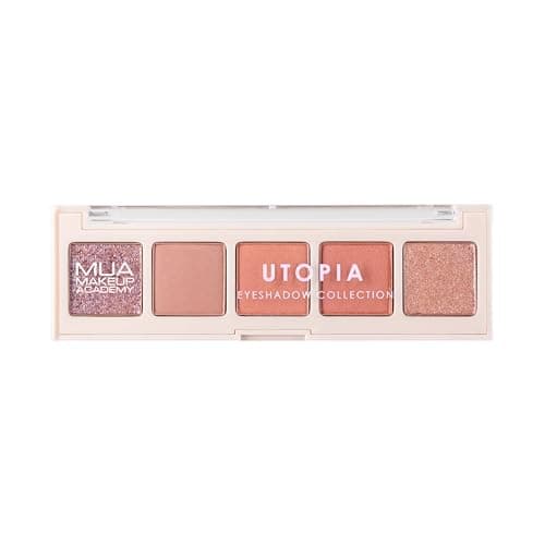 Image of MUA Makeup Academy 5-Shade Eye Shadow Palette, Utopia, Highly Pigmented Matte & Shimmer Blend, Vegan and Cruelty Free