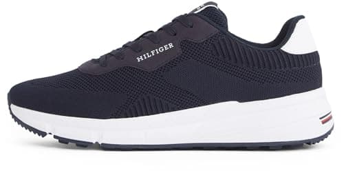 Image of Tommy Hilfiger Men’s Sporty Lightweight Knit Low Profile Trainers, Blue (Desert Sky), 8