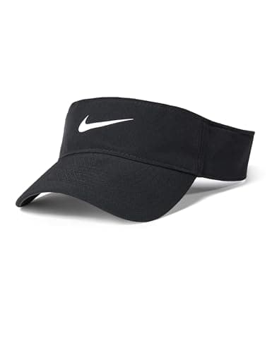 Image of Nike Unisex Adult Ace Dri-Fit Visor, Black/Anthracite/White, S-M