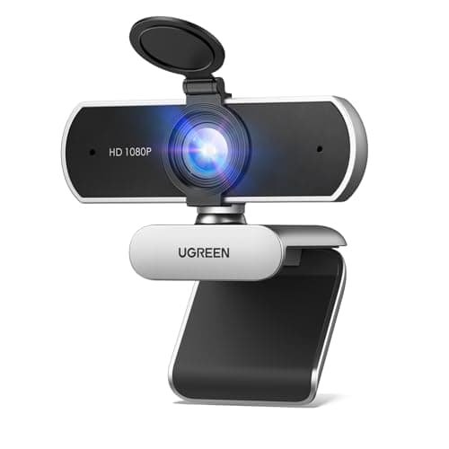 Image of UGREEN Webcam, Full HD 1080P/30fps Webcam for Laptop, Clear Stereo Audio Mics, Auto Light Correction, 85° View Web Cam USB Camera for Live Streaming, Video Calling, Conferences, Switch 2, Silver Grey