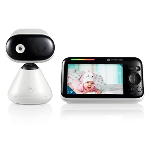 Image of Motorola Nursery PIP1500 - Video Baby Monitor with Camera and 5 inch Screen - Two-Way Communication - Infrared Night Vision - Wall Mount - 1000 feet Range, Black/Silver