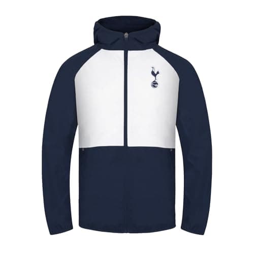 Image of Tottenham Hotspur FC Official Football Gift Mens Shower Jacket Windbreaker White XXL