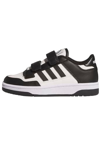 Image of adidas Unisex Kids Rapid Court Childrens Shoes, Core Black/Cloud White/FTWR White, 2 UK