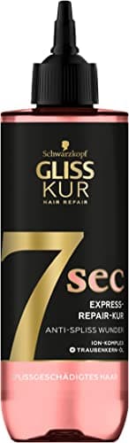 Image of Gliss Kur 7 Sec Express Repair Split Ends Miracle (200 ml), Hair Treatment. Repairs Hair in Just 7 Seconds, Strengthens & Protects From Breakage