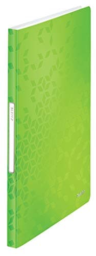 Image of Leitz 46320054 A4 Display Book, 40 Pockets, 80 Sheet Capacity, Transparent Pockets, WOW Range, Green