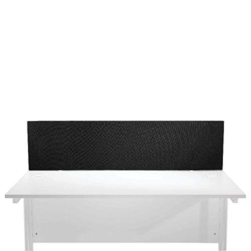 Image of Jemini Black 1200mm Straight Mounted Desk Screen