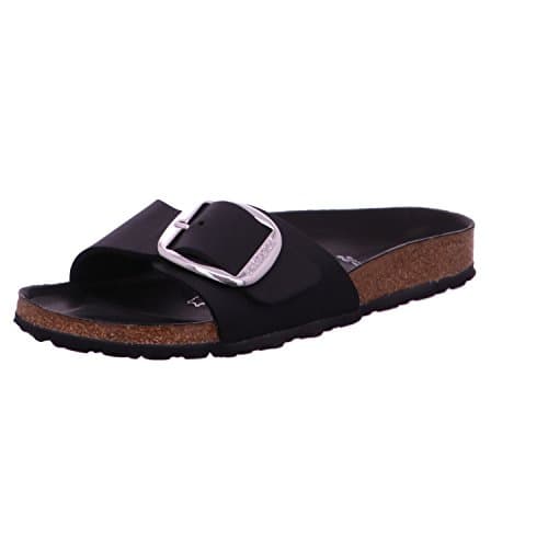 Image of Birkenstock Madrid Big Buckle Mules/Clogs Women Black/Matt - 2.5 - Mules Shoes