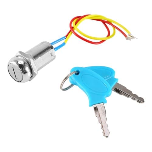 Image of Motorcycle mobility scooter Ignition barrel Switch, 2 Wire Key Ignition Switch locking Keys Lock For Electric Scooter ATV Moped Kart
