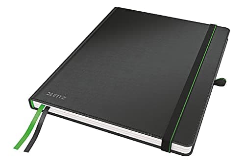 Image of Leitz Complete Notebook B5 Lined (iPad, Tablet Format), 160 Pages, 80 Sheets, Hardcover, 100 g/m² Paper FSC Certified, Fastener, Bookmark, Pen Loop, Black, 44740095