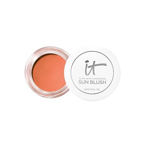 Image of IT Cosmetics Glow with Confidence Sun Cream Blush, Buildable Skincare-Infused Cream Blush, Evens Hydrates and Enhances Cheeks, Radiant Sun-Kissed Flush, 4.3g