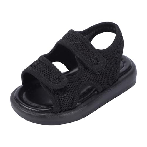 Image of SCCGKP Kids Boys Girls Summer Sports Sandals Hiking Beach Outdoor Open toe Sports Sandals for Kids (Black, Little Kid, Men, 6.5, Numeric Range, UK Footwear Size System, 7, Medium)