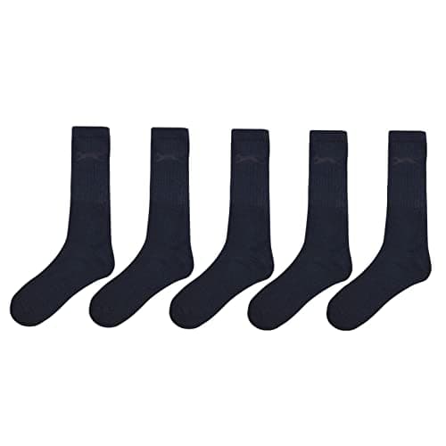Image of Slazenger Mens 5 Pack Crew Socks Dark Asst Mens 7-11