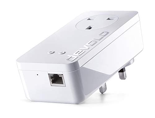 Image of Devolo 9831 Dlan 550+ Wi-Fi Add-On Powerline Adapter (Powerline Speeds Up To 500 Mbps, Easy Installation, Pass-Thru Socket, Wi-Fi Move Technology, Whole Home Wi-Fi)