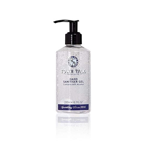 Image of Town Talk Hand Sanitising Gel - 60% Alcohol Hand Sanitiser with Pump Dispenser - Kills Viruses, Bacteria and Germs - Multi-Purpose Alcohol Hand Gel - Made in UK (1 x 200ml Bottle) by Town Talk