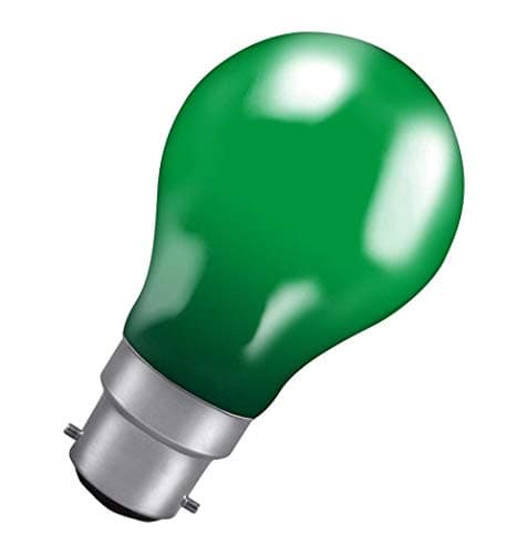 Image of Crompton Lamps 25W GLS B22 Dimmable Colour Glazed IP65 Green Light Bulb