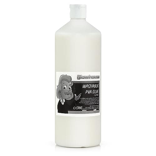 Image of The Glowhouse Premium 1000ml Washable PVA Glue 1 Litre Eco Craft Glue School Slime (White)
