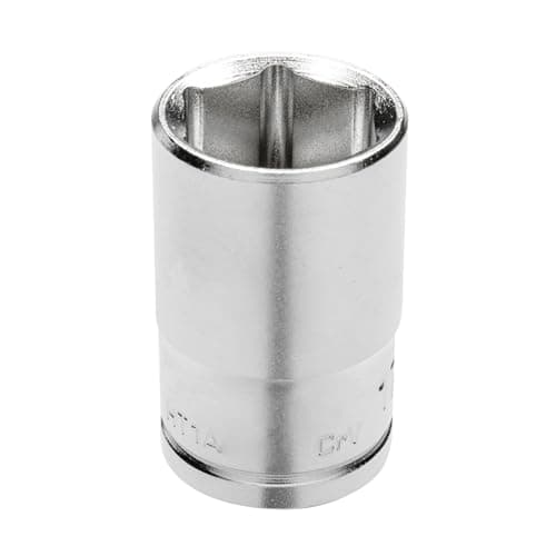 Image of B2C Hexagon Socket 1/2" Single Replacement Forged Alloy Steel CRV Shallow 8mm - 36mm for Workshop Garage Mechanic Car Repair (22mm)