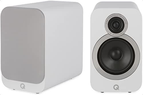 Image of Q ACOUSTICS 3020i Bookshelf Speakers Pair Arctic White - Featuring 2-way Reflex Enclosure Type, 125mm (5") Bass Driver, and 22mm (0.9") Tweeter - Stereo Speakers Hifi/Passive Speakers