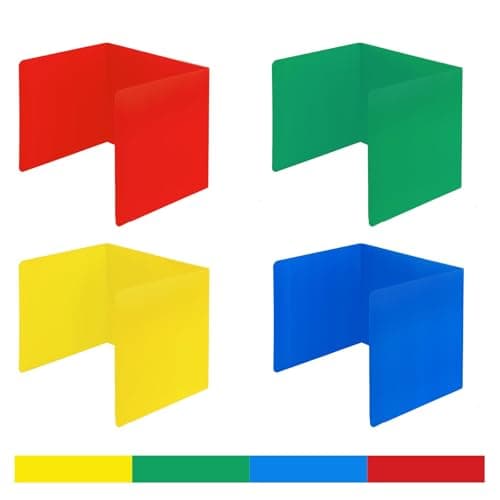 Image of 4-Pack Desk Dividers Privacy Dividers Classroom Privacy Shields Plastic Protective Screen Boards Panel Folders Partition for School Office Library 54.5 * 29.5 * 34.5CM