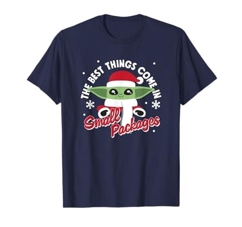 Image of Star Wars The Mandalorian Grogu Christmas Snowflakes T-Shirt