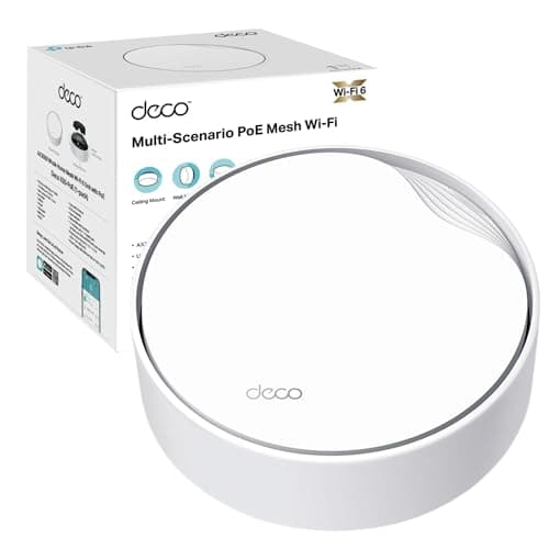 Image of TP-Link Deco X50-PoE(1-pack) AX3000Mbps Whole Home Mesh WiFi 6 with PoE, 2.5G WAN&LAN Port, Dual-Band WiFi Booster, Seamless AI Driven Internet Booster, Supports PoE&DC Power Supply, HomeShield