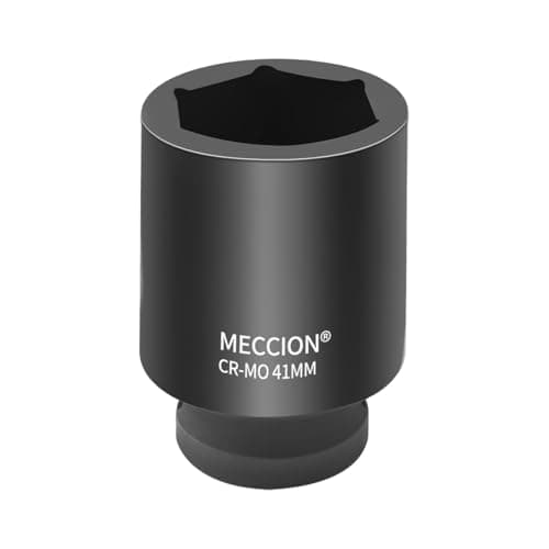 Image of Meccion 3/4 Inch Drive Impact Socket 41mm Heavy Duty Cr-Mo 6 Point Deep Socket, 80mm Length