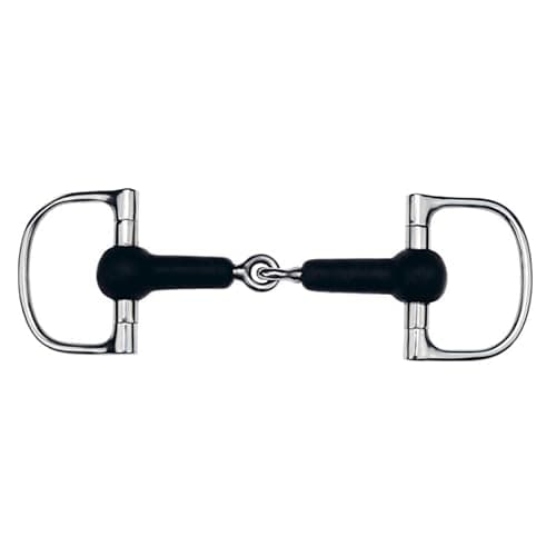 Image of Dee Bit Rubber Covered Mouth Jointed Stainless steel for Horses (5 Inchs)