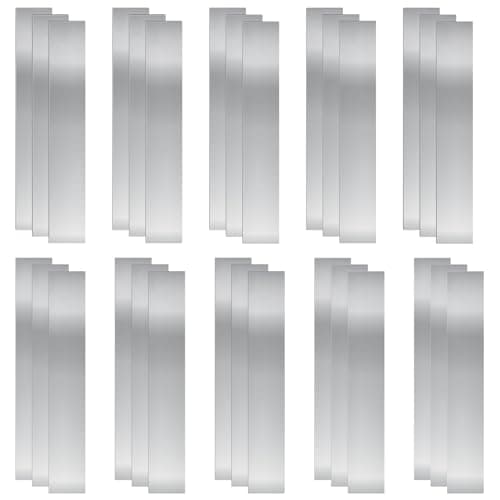 Image of Swpeet 30Pcs 10 Thickness 304 Stainless Steel Shim Stock Assortment Kit, 1"(Width)× 6"(Length)× 0.00078"/0.001"/0.0015"/ 0.002"/ 0.003"/0.004"/ 0.005"/0.006"/ 0.008"/0.01"(Thickness) Gap Filler Strip