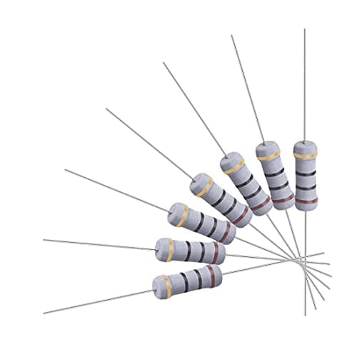 Image of sourcing map 50Pcs 10 Ohm Resistor, 1W 5% Tolerance Metal Oxide Film Resistors, Axial Lead, Flame Proof for DIY Electronic Projects and Experiments