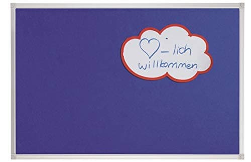 Image of Board Angels Felt Noticeboard Aluminium Frame 1800 X 1200mm Blue