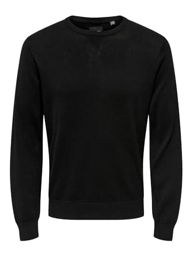 Image of Only & Sons Bovi Wash Knit Jumper Medium (Black)