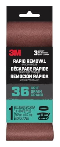 Image of 3M BELT3X181PK36 Sanding Belt, 3 in x 18 in, Brown