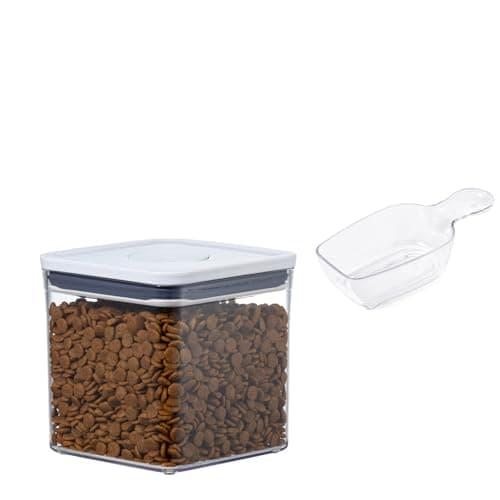 Image of OXO Good Grips POP Container Update, Airtight, Stackable Food Storage for Sugar and More, 2.6 Litre with Good Grips POP Half Cup Scoop - Accessory Compatible with 2.1 Litre POP Container and More
