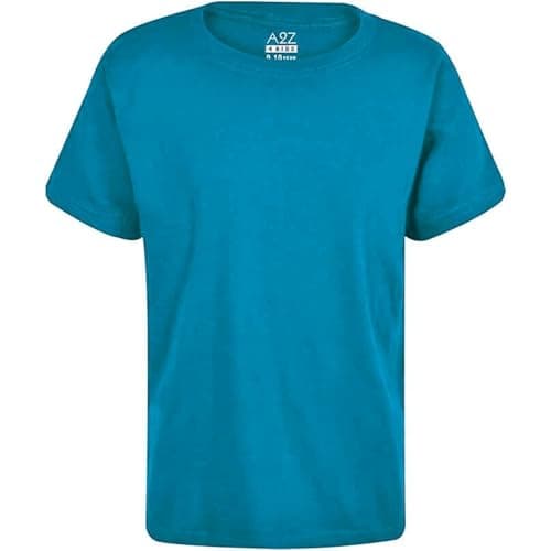 Image of A2Z 4 Kids Boys T Shirts Plain Black T Shirt Soft - Boys PL T Shirt Turquoise 7-8