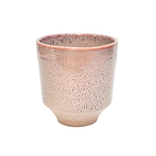 Image of Ivyline Reactive Glaze Orchid Planter in Rose - Waterproof, Durable and Decorative - Stylish Home Indoor Round Earthenware Flower Pot - H13cm x D13cm