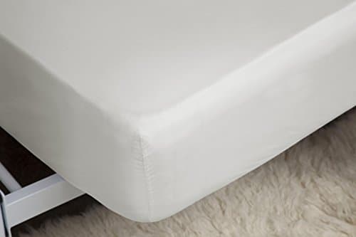 Image of Belledorm Egyptian Cotton Fitted Sheet + Housewife Pillowcase Bundle Set, 400 Thread Count Percale (Ivory, Single)