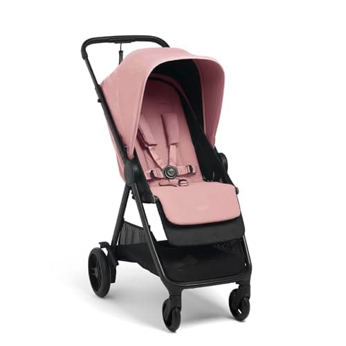 Image of Mamas & Papas Libro, Lightweight Travel Stroller, Buggy, One Handed Fold, Compact Storage, Lie-Flat Seat, Newborn to 4 Years, Peony Pink