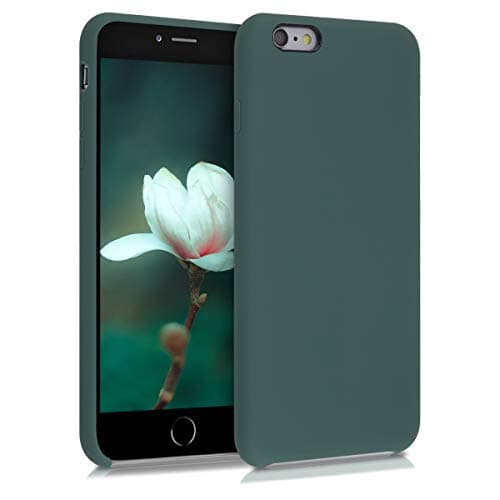 Image of kwmobile Case for Apple iPhone 6 Plus / 6S Plus Case - Soft Cover - Shockproof Silicone - Wireless Charging Blue Green