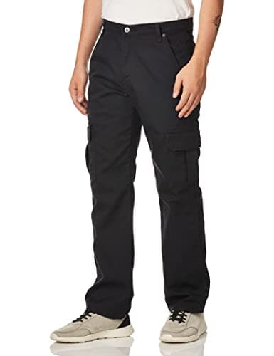 Image of Dickies Men's Tough Max Duck Cargo Pant Work Utility, Stonewashed Black, 34W x 32L