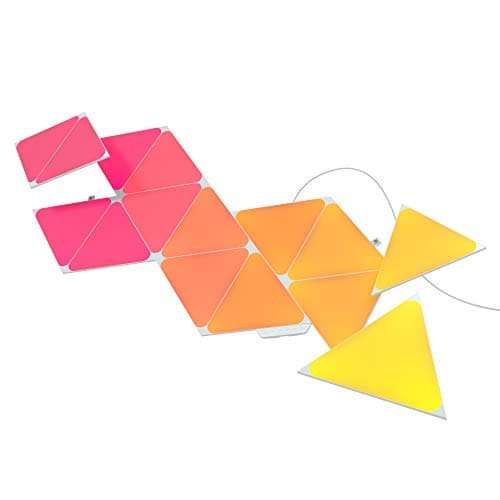 Image of Nanoleaf Shapes Triangle Starter Kit, 15 Smart Light Panels LED RGBW - Modular Wi-Fi Colour Changing Wall Lights, Works with Alexa Google Assistant Apple Homekit, for Room Decor & Gaming