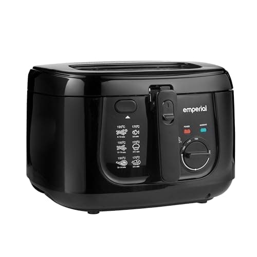 Image of Emperial 2.5L Deep Fat Fryer Adjustable Temperature Control & Removable Basket 1800W - Black