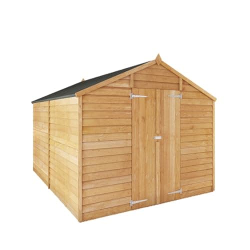 Image of WALTONS 10 x 8 Overlap Storage Shed | Apex Roof | 7mm Overlap Cladding | Wooden Garden Storage Shed | 10 Year Anti Rot Guarantee | 10 x 8 10ft 8ft | Window or Windowless (Windowless)